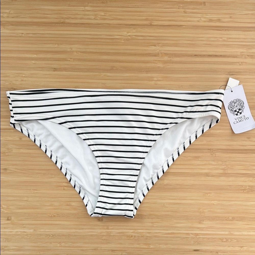 Vince Camuto Swim Striped Bikini Bottoms Size Large